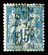 N°17, 15c Bleu Surchargé 5 Lignes Du 22 Septembre 1893, R.R. (signé Scheller/certificat)  Qualité: (*)   - 1893-1947