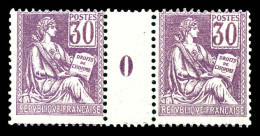 N°115, 30c Violet En Paire Millésime '0', TB  Qualité: **  Cote: 740 Euros - Millesimi