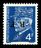 N°4b/10a, BORDEAUX: Variétés SURCHARGES RENVERSEE Sur 1F Rouge (type I), 1F50 Brun-rouge (type II Et III) Et 4F Bleu (ty - Libération