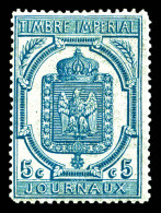 N°11, 5c Bleu, Fraîcheur Postale. SUPERBE. R.R. (signé Brun/certificat)  Qualité: **   - Zeitungsmarken (Streifbänder)