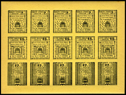 N°4/6, (N° Maury), Saumur, Feuillet Complet De 15 Exemplaires RECTO-VERSO, TTB (certificat)  Qualité: **   - War Stamps