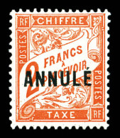 N°41-CI 1, 2F Rouge-orange Surchargé ANNULE. TTB  Qualité: *  Cote: 630 Euros - Cours D'Instruction