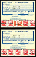 N°31/47, Série De 1960 Surchargée 'SPECIMEN' Sur 4 BULLETINS D'EXPEDITION De La S.N.C.F Oblitérées REIMS. SUPERBE. R.R.  - Lettres & Documents