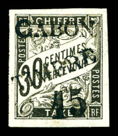 Taxe N°12, 15 Sur 30c Noir (tirage 250 Exemplaires), Quatre Belles Marges, PIECE SUPERBE ET RARE (signé Calves/certifica - Nuovi