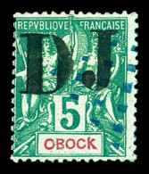 N°1a, 5c Vert: Sans Barres Sur OBOCK. SUP. R. (certificat)  Qualité: Oblitéré  Cote: 1000 Euros - Used Stamps