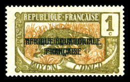 N°72a, 1c Gris-olive Et Brun-jaune: Double Surcharge. TTB (signé Scheller)  Qualité: *  Cote: 200 Euros - Unused Stamps