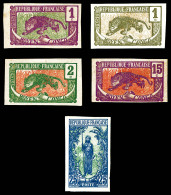 Panthère De 1907: Essais De Couleur Sur 1c X 2ex + 2c +15c + 1ex Femme Bakalois (25c), Les 5 Valeurs TTB (signés Schelle - Nuevos