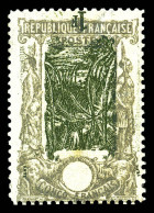 N°39c, 1f Gris Et Brun-olive: Fond Et Chiffre Renversés. TTB (certificat)  Qualité: *  Cote: 550 Euros - Unused Stamps