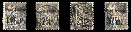 N°4A, 5, 7 Et 7b, Les Quatre Valeurs TTB (certificat)  Qualité: Oblitéré  Cote: 530 Euros - Used Stamps