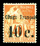 N°6, 10c Sur 40c Rouge Orange, Bon Centrage, Timbre Rare En Neuf. TTB (signé Calves/certificat)  Qualité: (*)  Cote: 360 - Unused Stamps