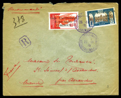 N°42 + 44, 10c Rouge Et Carmin, 25c Bleu Et Brun Surchargés 'Corps Expeditionnaire Franco-Anglais CAMEROUN' Obl Càd Viol - Covers & Documents
