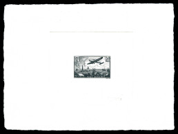 N°14, 50f Avion Survolant Paris, épreuve D'artiste Grand Format En Noir Signée Du Graveur Ouvré, RARE Et SUPERBE (certif - Artist Proofs