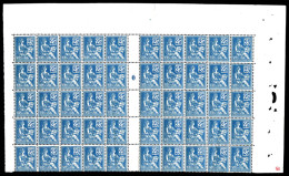 N°118, 25c Mouchon Type II, Panneau De 50 Exemplaires Millésime '0' (2ex*), Fraîcheur Postale. Très Bon Centrage. SUPERB - Full Sheets