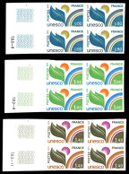 N°50/52, Série UNESCO, Les 3 Valeurs En Blocs De 4 Bdf. TB  Qualité: **  Cote: 440 Euros - Mint/Hinged