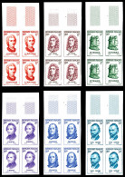 N°1082/1087, Série Personnages De 1956 En Blocs De 4 Bdf. TB  Qualité: **  Cote: 648 Euros - 1951-1960