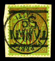 N°4a, 5c Sur 20c: Surcharge Renversée Obl Càd Du 30.6.84 Sur Son Support. TTB (signé Brun/certificat)  Qualité: Oblitéré - Used Stamps