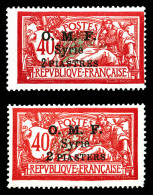 N°68, 2 Pi Sur 40c Rouge Et Bleu: '2' Droit Et 'PIASTERS', Les 2 Exemplaires TTB  Qualité: *   - Unused Stamps