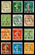 N°21a, 35a, 38a, 39a, 45c, 46b, 47a, 58a, 59a, 60c, 61j Et 62c, Les 12 Valeurs Surcharges Renversées. TTB  Qualité: *  C - Unused Stamps