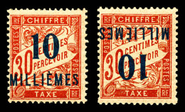 Taxe N°7/7A, 103 Sur 30c Carmin: Surcharge Normale + Ex Surcharge Renversée. TB  Qualité: **  Cote: 400 Euros - Unused Stamps