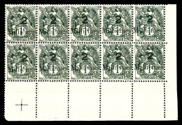 N°61A, Erreur: 2m Sur 1c Gris-noir En Bloc De Dix Coin De Feuille Avec Croix De Repère. TB  Qualité: **  Cote: 1650 Euro - Unused Stamps