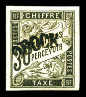 Taxe N°3, 30c Noir, Frais. TTB (signé Brun/Calves/certificat)  Qualité: *  Cote: 550 Euros - Unused Stamps