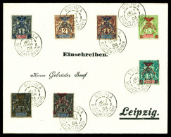 N°67/72A, Les 7 Valeurs Sur Lettre De NOUMEA Le 17 Mars 1904 Pour LEIPZIG. TTB  Qualité: Oblitéré   - Storia Postale