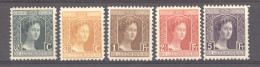 Luxembourg  :  Mi  102-06  * - 1914-24 Marie-Adélaida