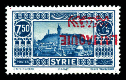 N°14a, 7 Pi 50 Bleu: Surcharge Renversée. SUP (certificat)  Qualité: *  Cote: 900 Euros - Unused Stamps