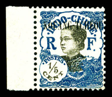 N°53a, 1/5 Bleu Et Noir: SURCHARGE NOIRE, Bdf, SUP (signé Calves)  Qualité: *  Cote: 250 Euros - Unused Stamps