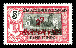 N°76a, 2r Sur 5f Rose Et Noir: Double Surcharge. TTB  Qualité: *  Cote: 220 Euros - Unused Stamps