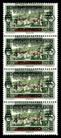 N°104b, 4 Pi Sur 0 Pi 25: Double Surcharge Francaise En Bande De 4 (1ex*). TB  Qualité: **  Cote: 696 Euros - Unused Stamps