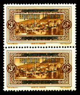 N°103fa, 3 Pi Brun: 'u' De REPUBLIQUE Renversé Tenant à Normal. TTB  Qualité: *  Cote: 450 Euros - Unused Stamps