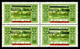 N°99j, 0 Pi 50: Surcharge Arabe En Carmin, Bloc De Quatre. TTB (certificat)  Qualité: **  Cote: 746 Euros - Unused Stamps