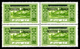 N°85c, 0 Pi 50 Vert-jaune: Surcharge Au Recto Et Au Verso En Bloc De Quatre. TTB  Qualité: **  Cote: 420 Euros - Unused Stamps