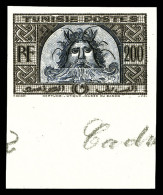 N°319B, Non émis 200f Brun-violet Et Gris-bleu Non Dentelé, Bdf, TTB (certificat)  Qualité: **  Cote: 450 Euros - Unused Stamps