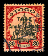 N°40A, 80 Pf Rouge Et Noir Sur Rose Avec Surcharge Au Type II (lignes Espacées De 2 Mm). Tirage 25 Exemplaires. SUPERBE. - Used Stamps