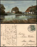 Ansichtskarte  Stimmungsbild Natur Dorfidylle Mit Teich 1909 Stempel BLANKENESE - Unclassified
