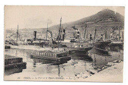 Postcard Algeria Oran Port Many Ships Steamers Company Funnels Unposted - Paquebots
