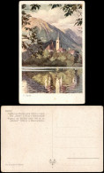 Bled Veldes Pogled Na Blejski BLED Künstlerkarte Künstler V. Sipek 1920 - Slovenia