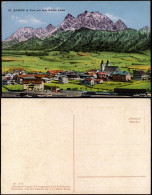 Ansichtskarte St. Johann In Tirol Stadt, Bahnhof - Künstlerkarte 1914 - Autres & Non Classés
