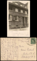 München Mehrfamilienhaus Privatfoto AK 1925  Bahnpoststempel Ratingen Hannover - München