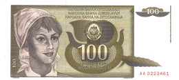 YUGOSLAVIA  P108 100 DINARA 1991 #AA     UNC. - Yugoslavia