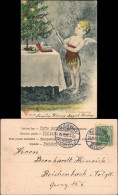 Weihnachten - Christmas Motiv: Engel Angel Zündet Kezen Am Weihnachtsbaum 1905 - Autres & Non Classés