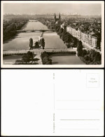 Ansichtskarte München Panorama-Ansicht Isarpartie Mit Gebirge 1950 - Muenchen