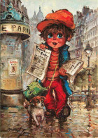 Enfants - Illustration - Dessin - Michel Thomas - Le Vendeur De Journaux - CPM - Carte Neuve - Voir Scans Recto-Verso - Dessins D'enfants