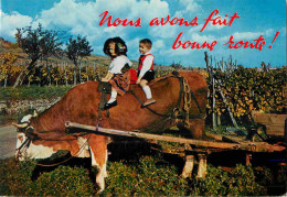 Animaux - Vaches - Carte à Message Humoristique - Alsace - Enfants - Folklore - CPM - Voir Scans Recto-Verso - Vacas