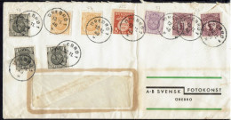 Affranchissement Multiple Sur Enveloppe à Fenêtre  A.B  Svensk  Fotokonst  Orebro. Cachets Orebro 1 Du 12-11-1948. - Cartas & Documentos