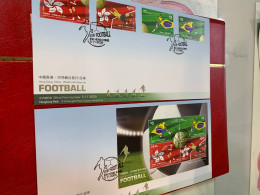 Hong Kong Stamp FDC  Joint Issued Brazil Football 2009 - Covers & Documents