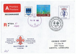 SC 26 - 160 Scout LETONIA - Cover - Used - 1999 - Lettres & Documents