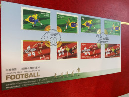 Hong Kong Stamp FDC  Joint Issued Brazil Football 2009 - Storia Postale